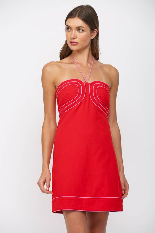 HALTER NECK MINI DRESS