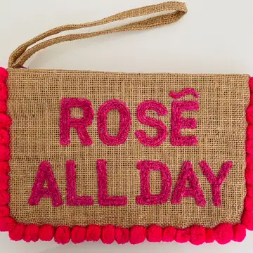 Nat / Fuchsia Custom Clutch