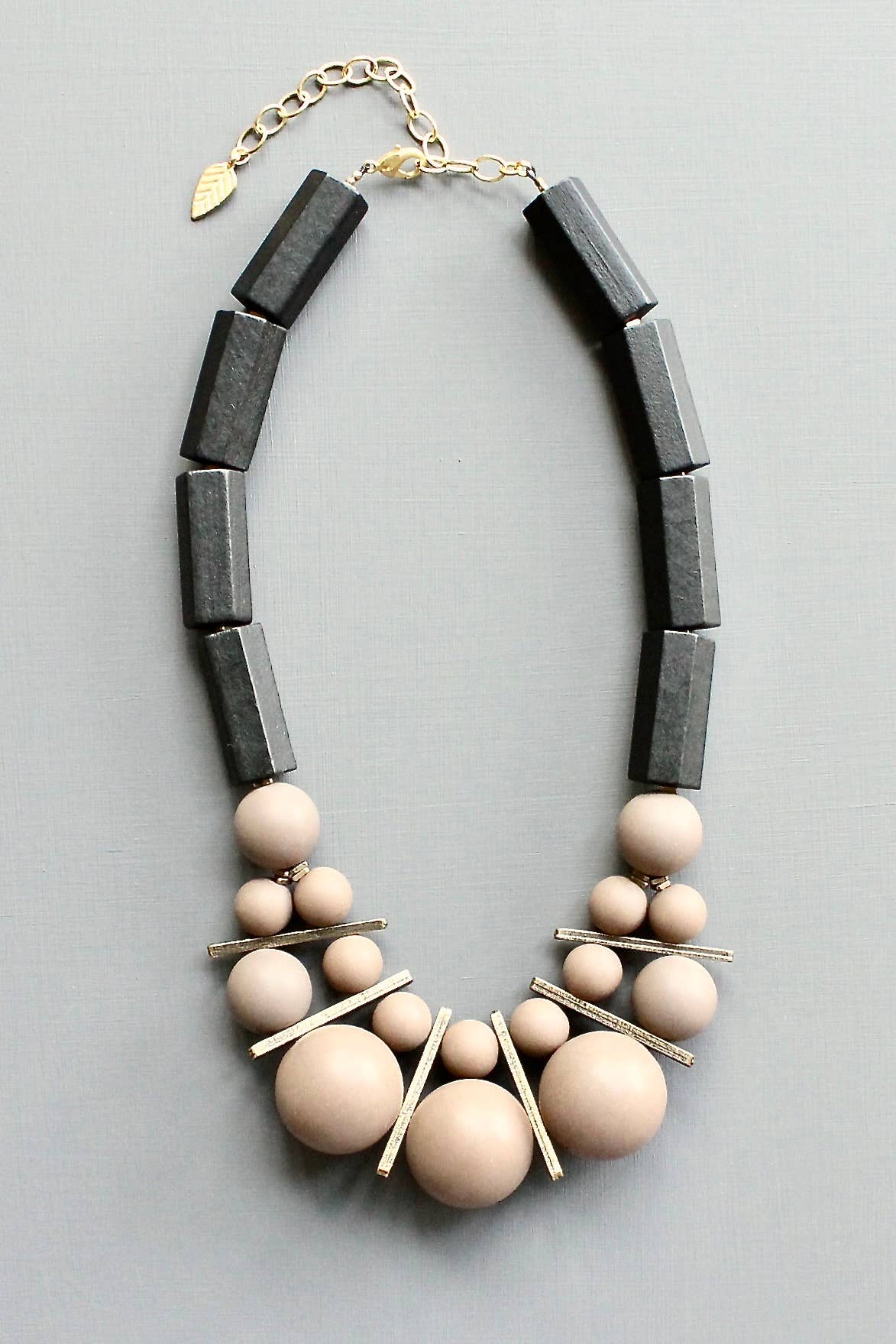 David Aubrey Black and Chestnut Bauble Necklace