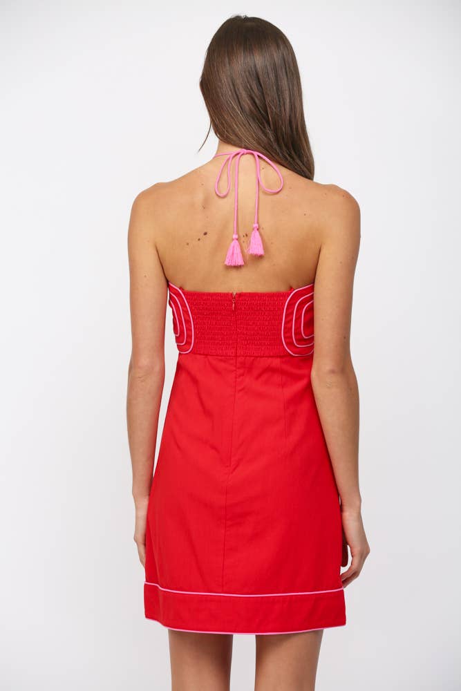 HALTER NECK MINI DRESS