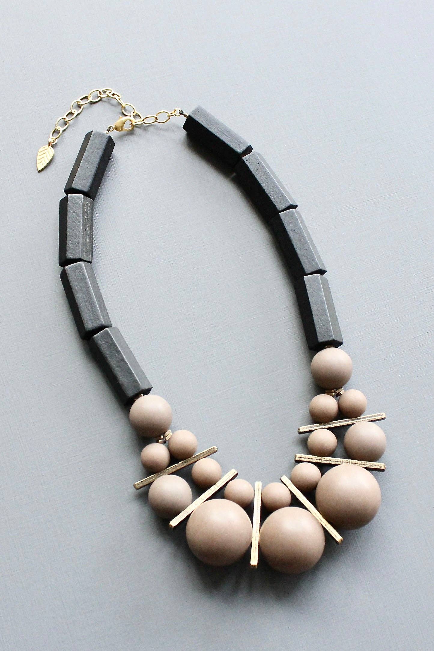David Aubrey Black and Chestnut Bauble Necklace