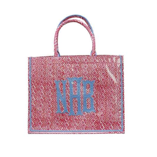 Lt Blue Handmade Tote